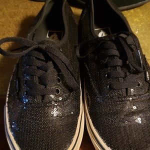 Black Sequins Vans